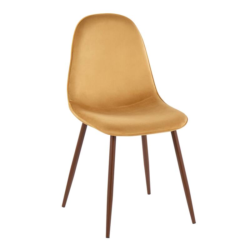Pebble Mid-Century Modern Upholstered Accent / Dining Chair (Set of 2)