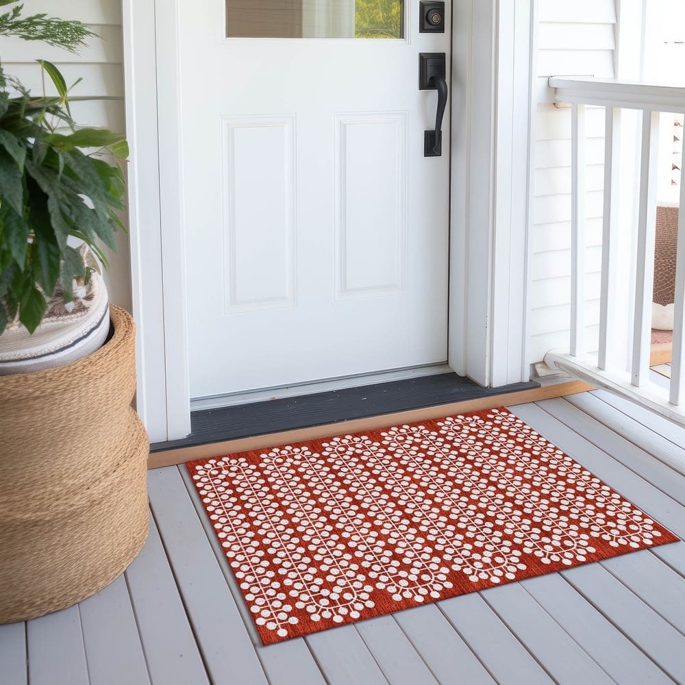 Machine Washable Indoor/ Outdoor Modern Ailey Chantille Rug