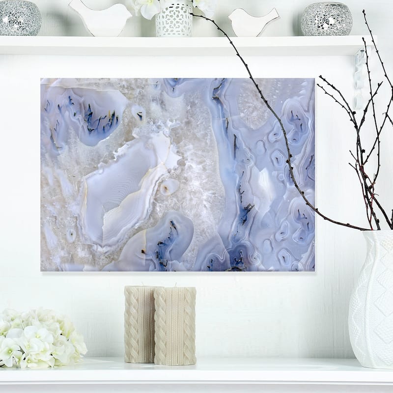 Agate Stone Background' Abstract Canvas Wall Art Print - 20 in. wide x 12 in. high - 1 Panel