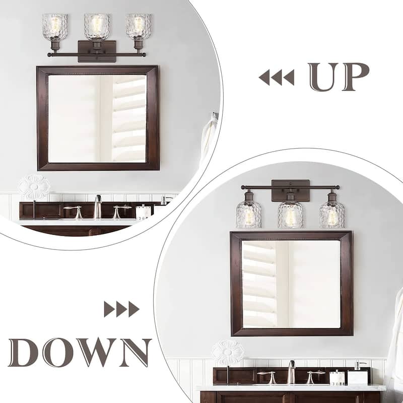 3-Light Fixtures for Bathroom Above Mirror