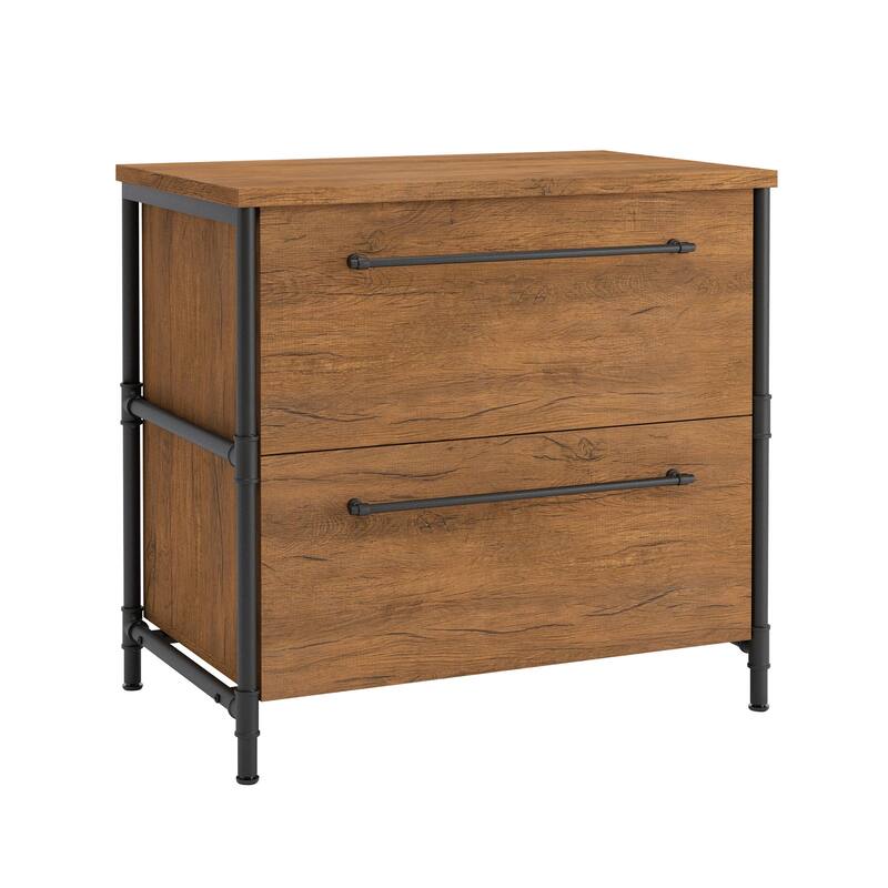 Lateral File, File Cabinet , Office Storage Cabinet Brown finish - Brown
