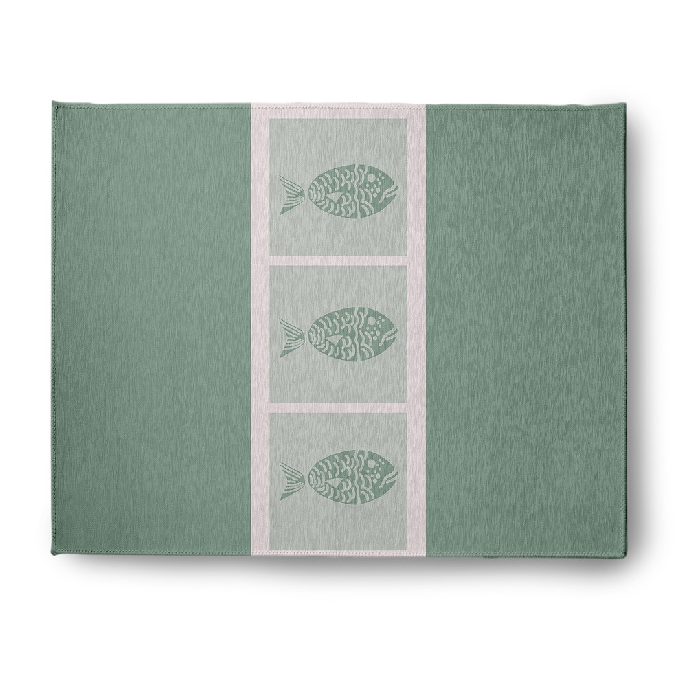 Fish Chips Nautical Indoor/Outdoor Rug