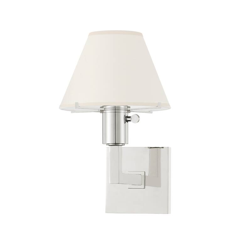 Leeds 1-Light Wall Sconce by Mark D. Sikes - Polished Nickel