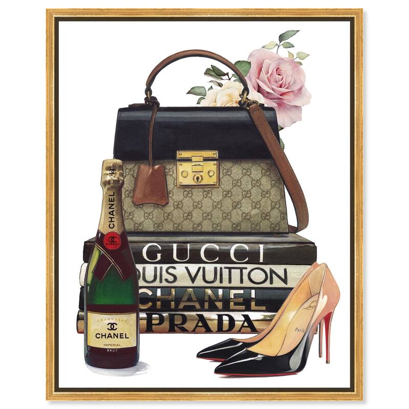 Let's Go Out Tonight Canvas by Art Remedy - 20" x 24" - Gold