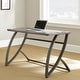 preview thumbnail 1 of 2, Heathwood Grey Modern Industrial Writing Desk by Greyson Living
