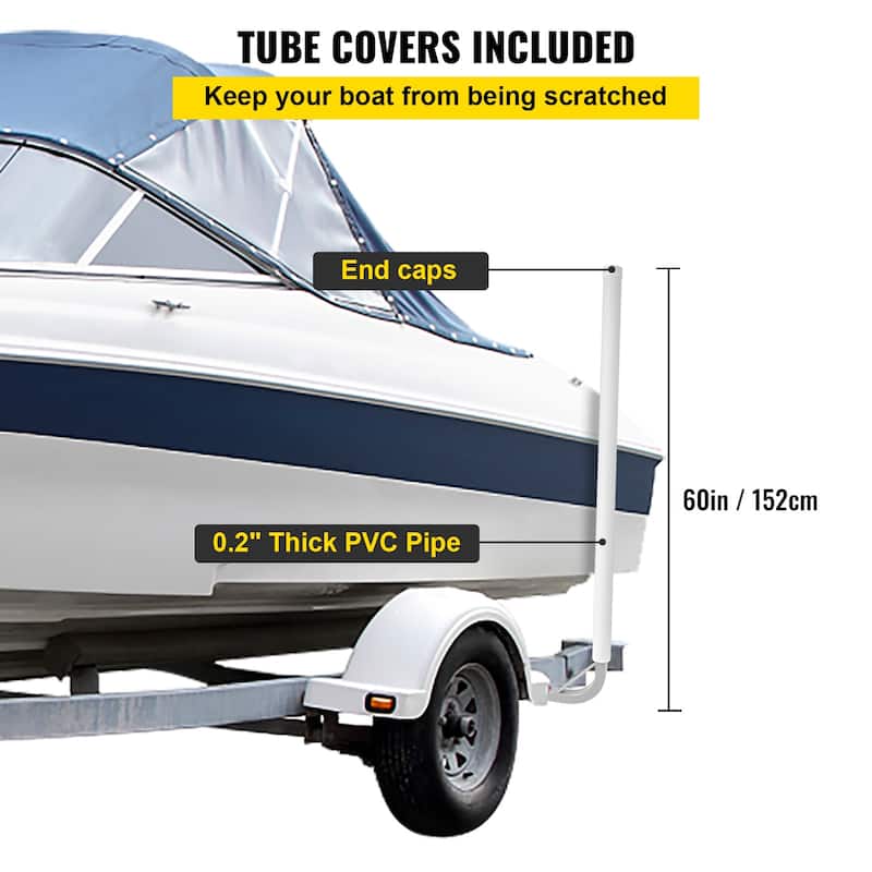 Boat Trailer Guide-ons, One Pair Aluminum Trailer Guide ons, Rust-Resistant Trailer Guides with Adjustable Width