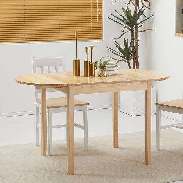 Solid Wood Folding Dining Table – Drop Leaf Design for Small Spaces ...