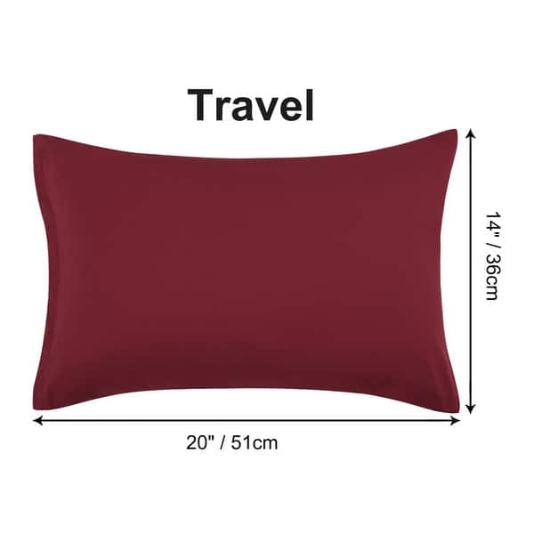 dimension image slide 15 of 39, 2 Pcs Zippered Pillowcases, Brushed Microfiber Pillow Case Cover