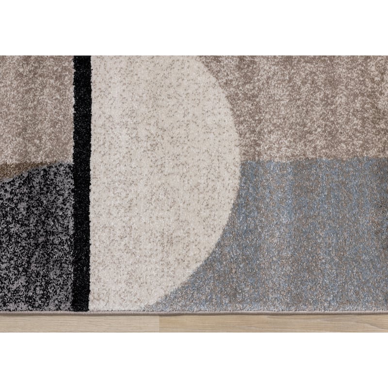 Brookfield Collection - Brown/Grey/Cream Shape Shifting Rug