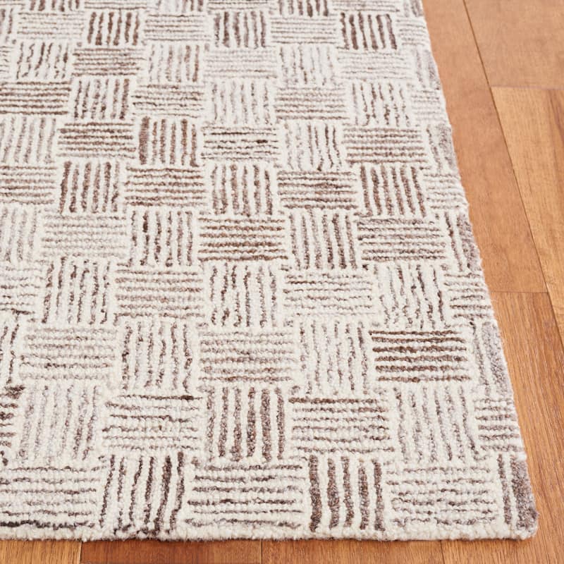 SAFAVIEH Handmade Micro-Loop Courteney Transitional Wool Rug