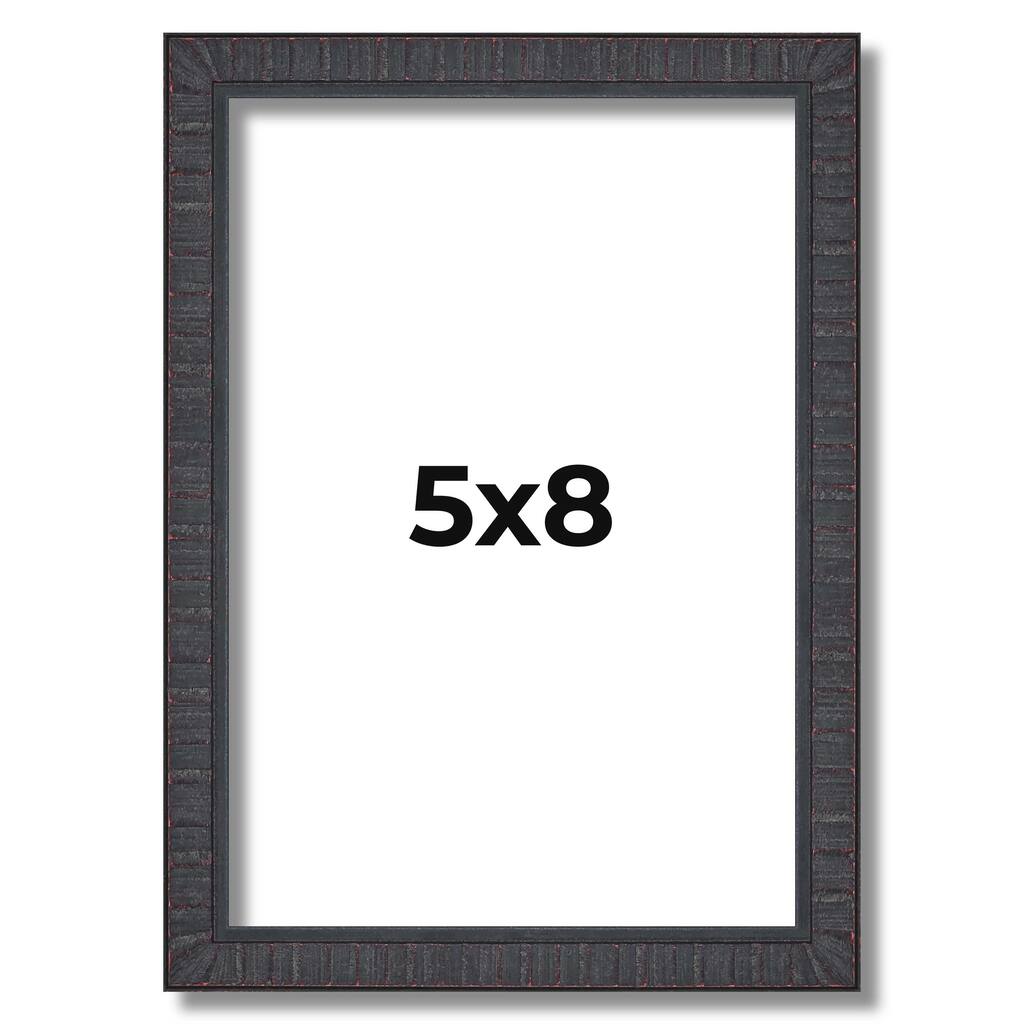 5x8 Frame Brown Solid Wood Picture Frame - Complete Modern Photo Frame