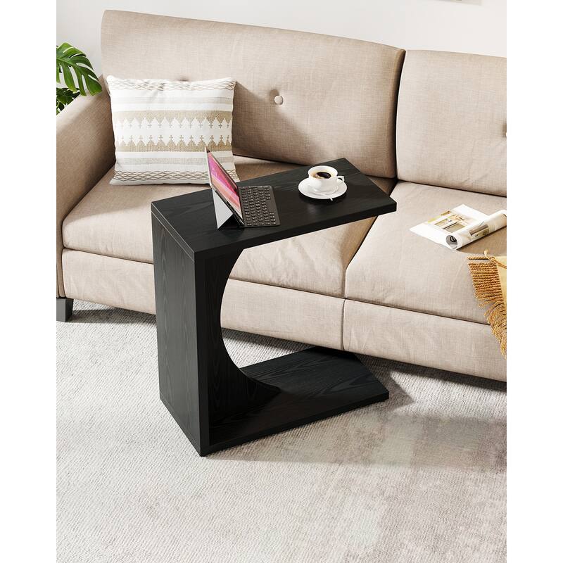 C-Shaped End Table, Sofa Side Table, Living Room Bedroom C Table Accent Side Table