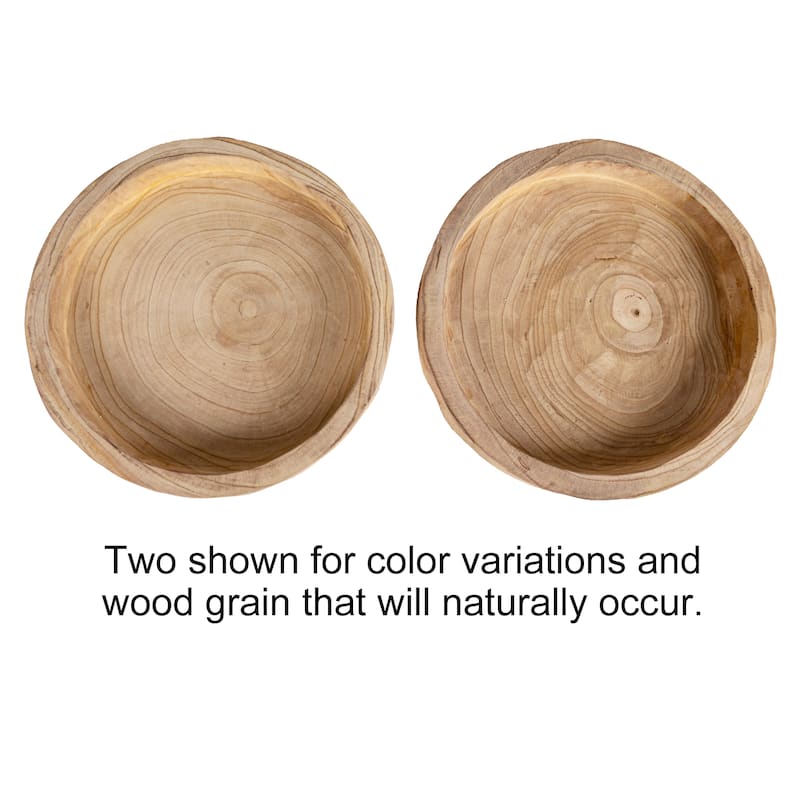 Hand-Carved Decorative Paulownia Wood Tray