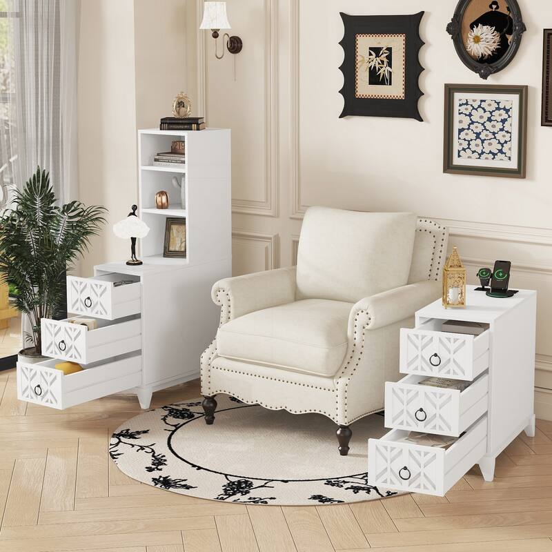 Versatile End Table with Multiple Storage Options and Stylish Design