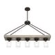 preview thumbnail 2 of 14, Hunter Devon Park 5-Light Linear Chandelier - Kitchen Island, Dining Room - Rustic, Farmhouse