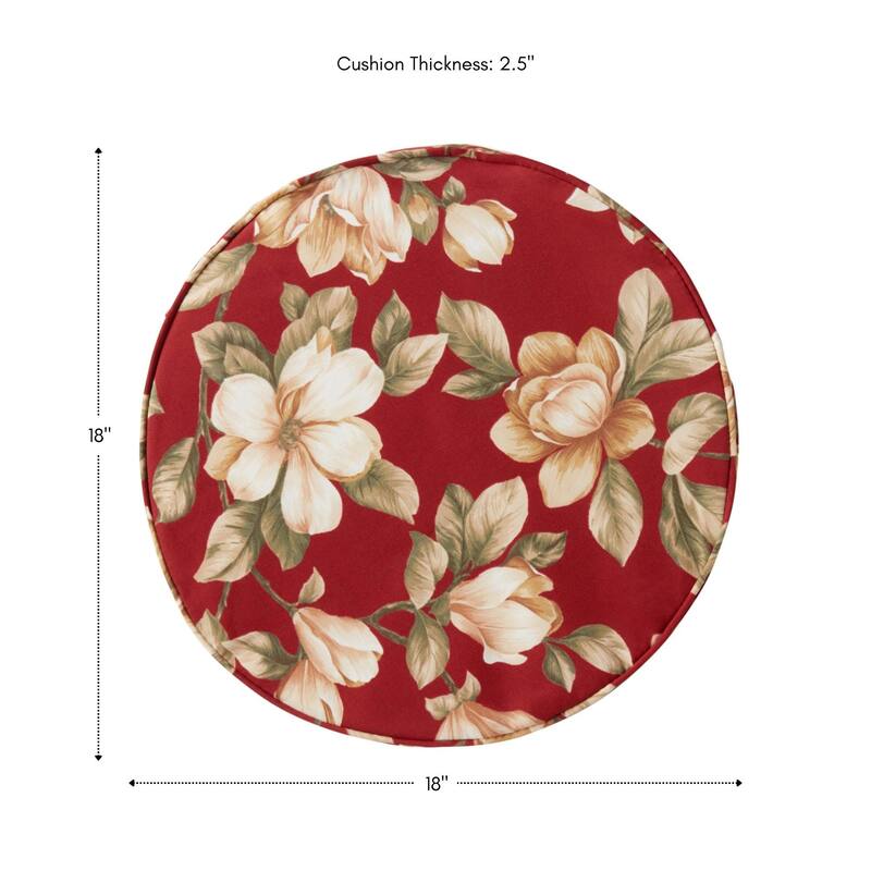 Greendale Home Fashions 18" Round Outdoor Chair Pad (Set of 2)
