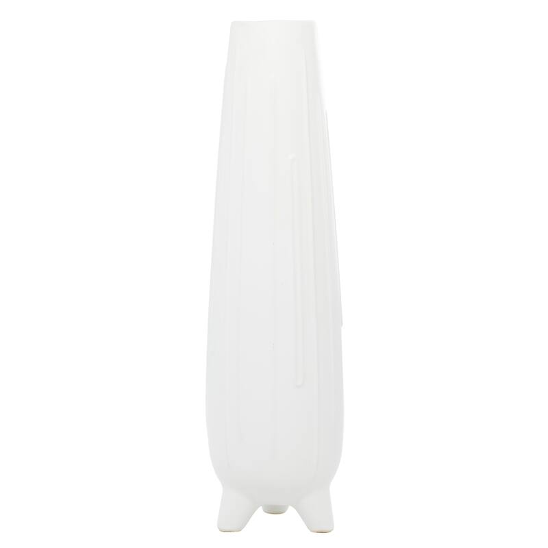 CosmoLiving by Cosmopolitan White Ceramic Contemporary Vase
