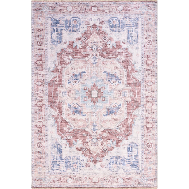 Nuloom Madilyn SpinClean Medallion Machine Washable Area Rug
