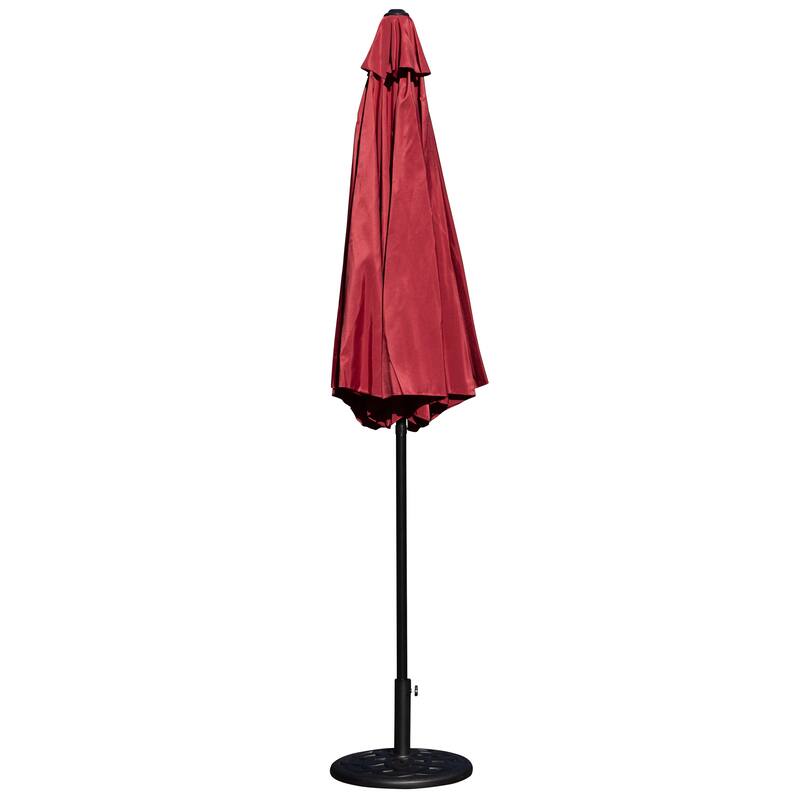 9 FT Round Umbrella - 1.5" Diameter Aluminum Pole - Crank and Tilt Function