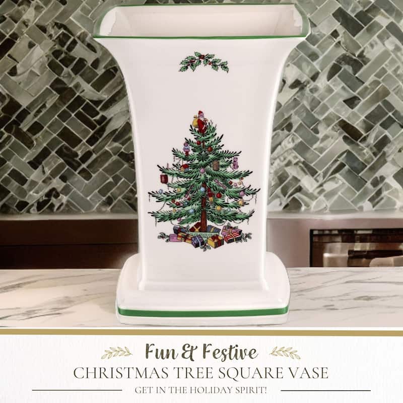 Spode Christmas Tree Square Vase