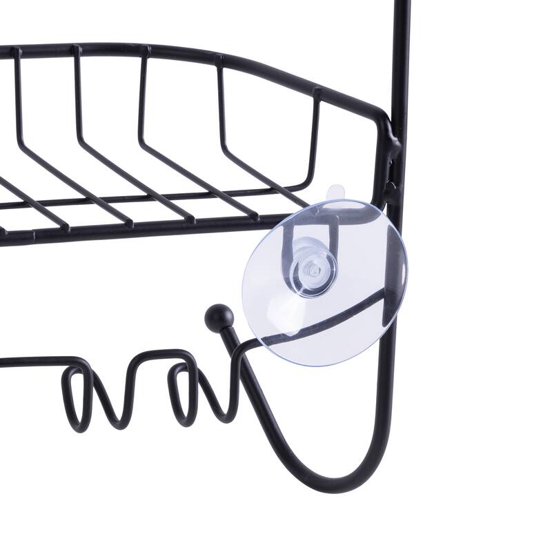 Bath Bliss Contour Shower Caddy in Matte Black