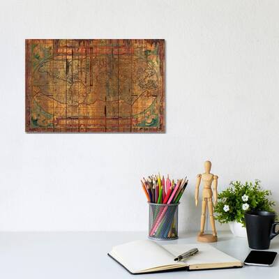 iCanvas "Distressed Old Map" by Diego Tirigall Canvas Print