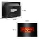 preview thumbnail 3 of 6, 26'' Wall Mounted Electric Fireplace 750W/1400W Firebox Modern Adjustable Space Heater