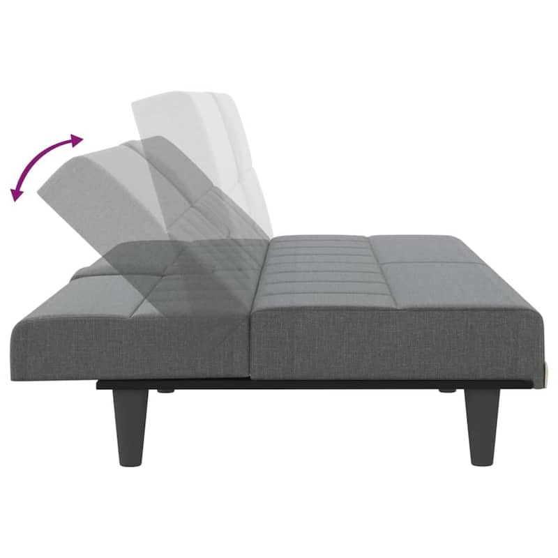 vidaXL Sofa Bed Convertible Sofa Bed with Cup Holders for Living Room Fabric - 78.7" x 35" x 27.6"