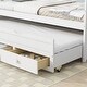 preview thumbnail 11 of 19, Twin Size Bed with Headboard, Footboard, Trundle and Three Storage Drawers, Twin Size Pine Wood Bed with Headboard, Footboard