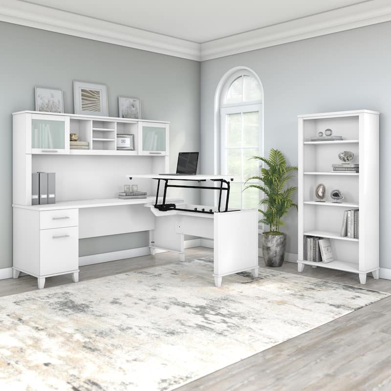 Bush Furniture Somerset 42W 3 Position Sit to Stand Return