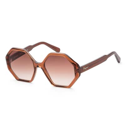 Ferragamo Women's 55mm Crystal Brown Sunglasses