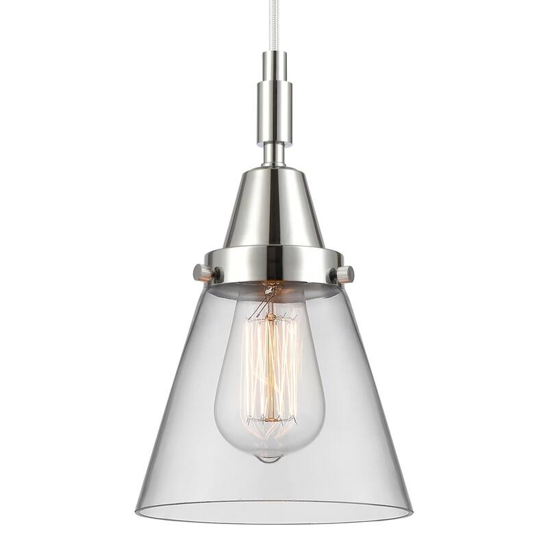 Innovations Lighting 447-1P-G62 Cone 6" Wide Mini Pendant with Clear - Polished Chrome