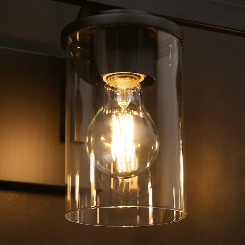 Fora Modern Farmhouse 3/4-Light Bathroom Vanity Lights Glass Wall Sconces