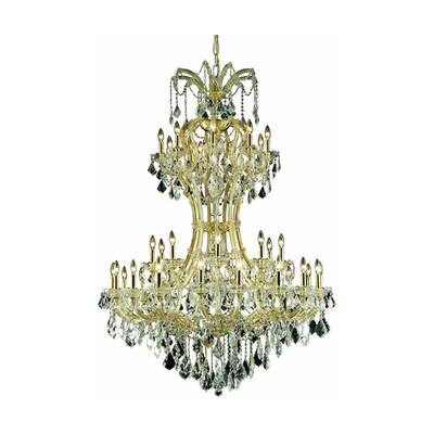 Maria Theresa 36 light Gold Chandelier Clear Elegant Cut Crystal - One Size