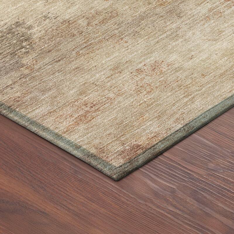 Machine Washable Indoor/ Outdoor Modern Contemporary Chantille Rug