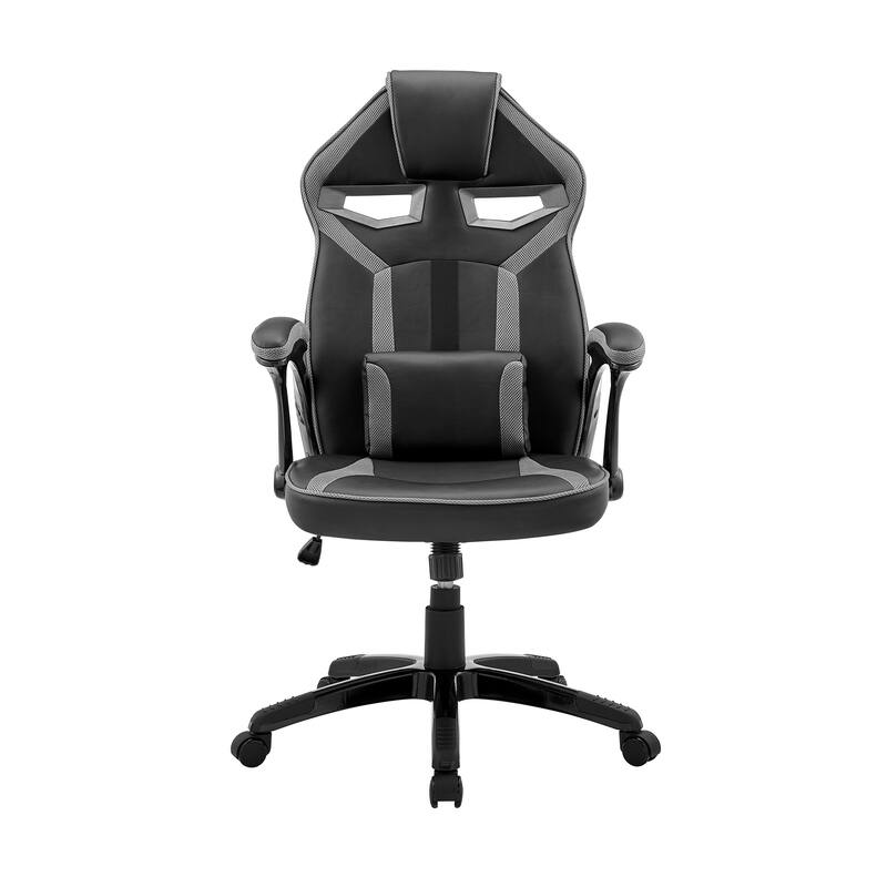 Aspect Adjustable Gaming Chair in Faux Leather with Mesh and Lumbar Support Pillow