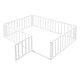 preview thumbnail 14 of 38, Full Size Wooden Floor Bed Frame with Safety Fence and Privacy Door - Stylish & Minimal Daybed
