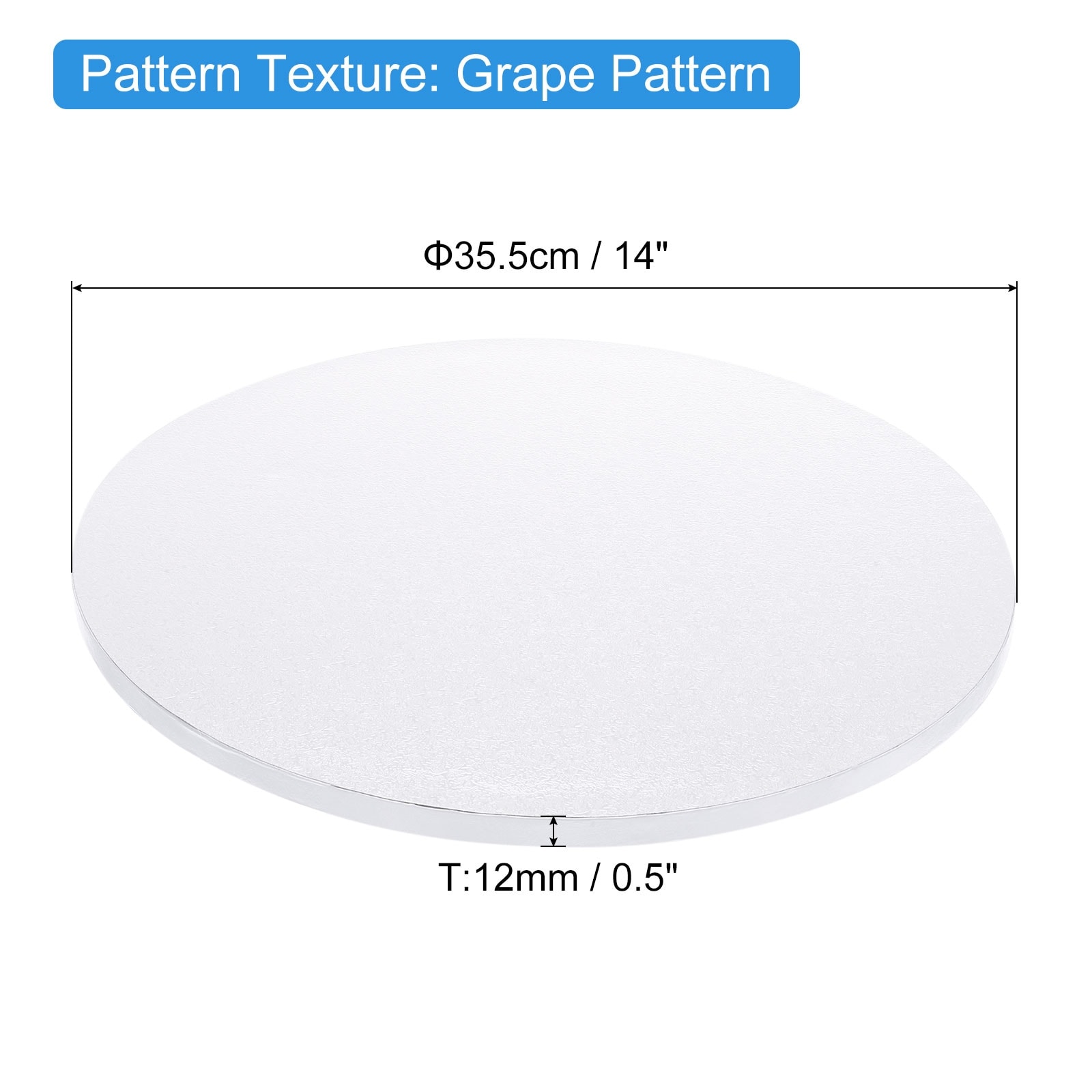 10 Inch Cake Boards - 3 Pack Round Cake Drums For Displaying Cakes & Desserts