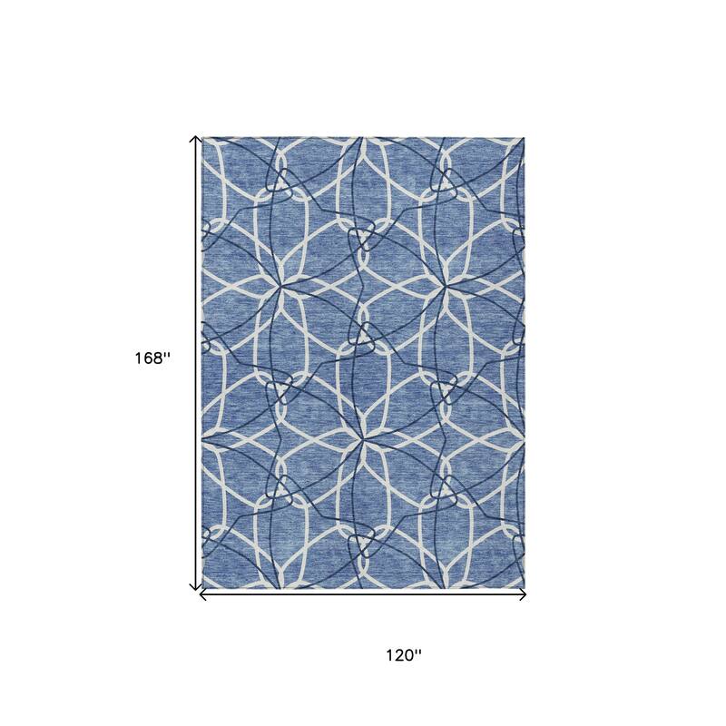 HomeRoots Geometric Modern Rectangle Outdoor Rug