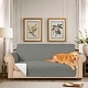 preview thumbnail 35 of 70, Subrtex Reversible Sofa Couch Cover Quilted Slipcover Furniture Protector Sofa - Light Gray