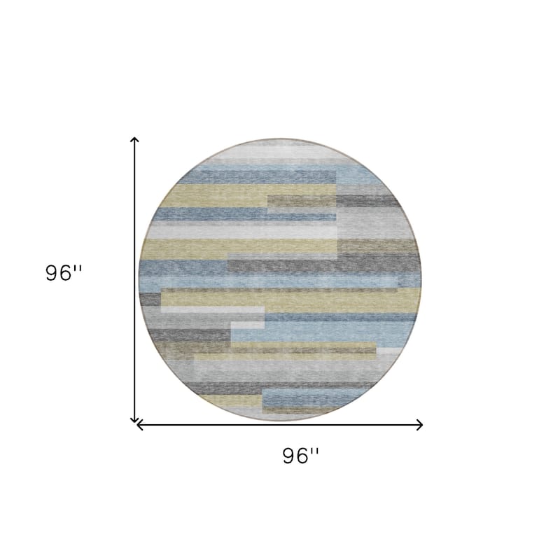 HomeRoots Striped Transitional Rectangle Outdoor Rug