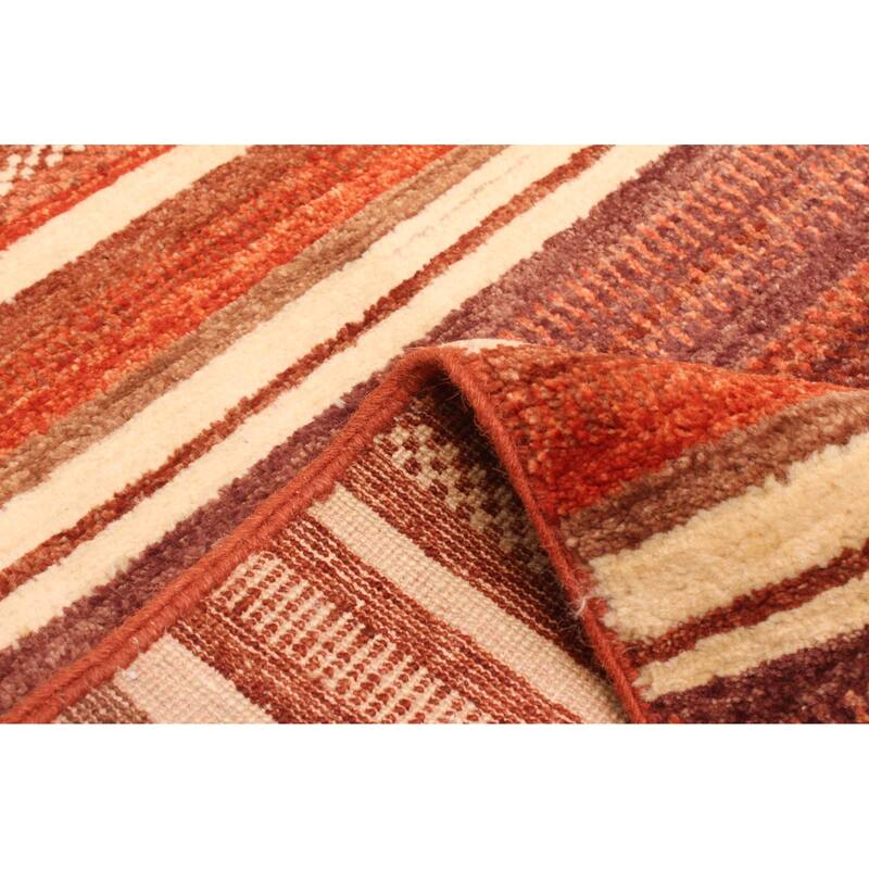 ECARPETGALLERY Hand-knotted Peshawar Ziegler Dark Copper Wool Rug - 5'7 x 8'0