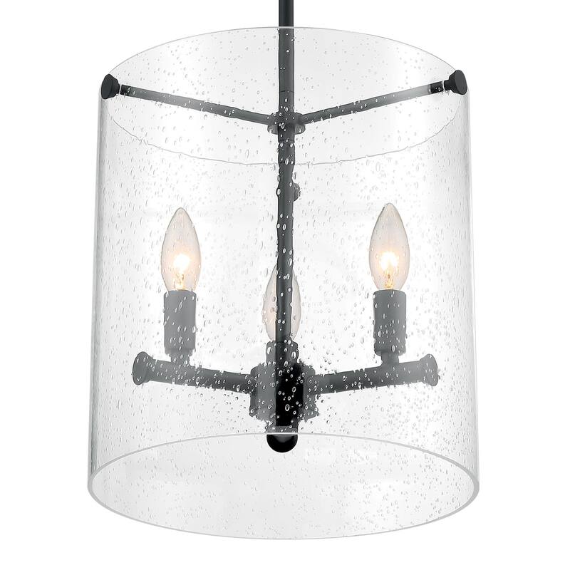 Bellevue NVP30010 Tussle 3 Light 12" Wide Taper Candle Mini Pendant - Matte Black