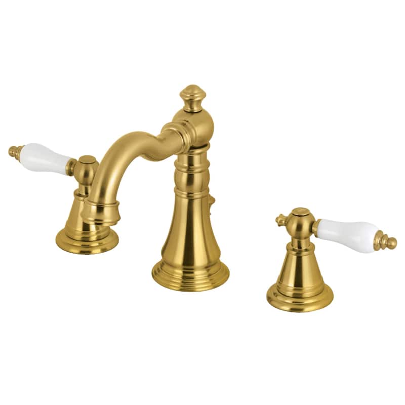 English Classic Widespread Bathroom Faucet - Brushed Brass