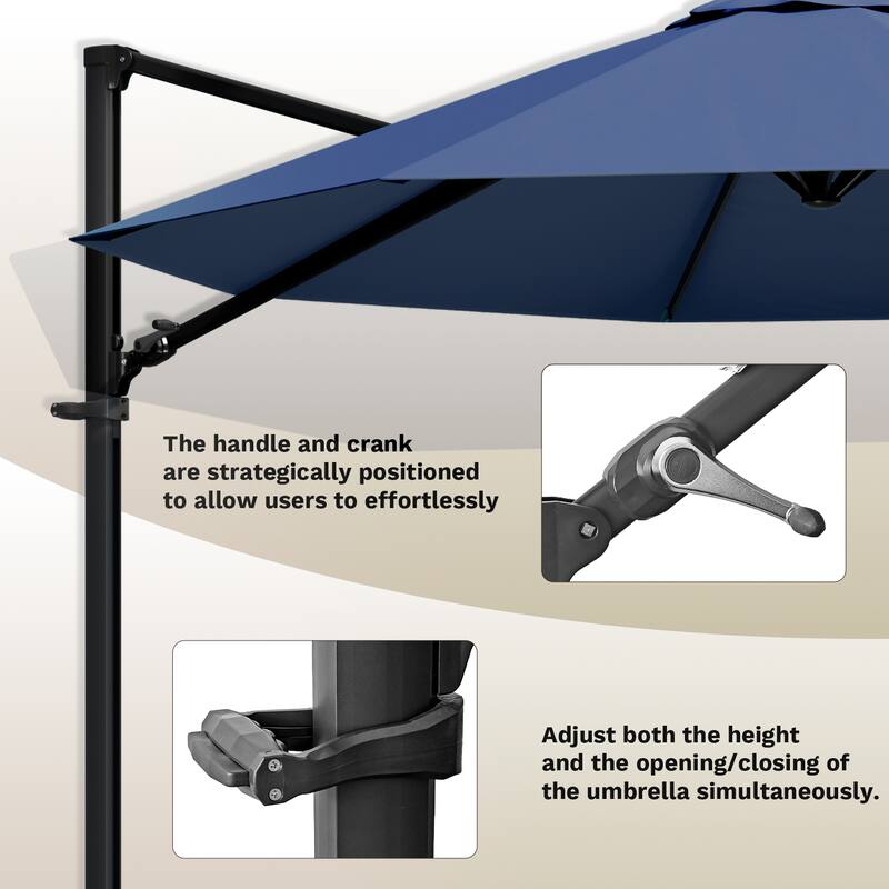 Patiowell 10FT Patio Umbrella with Push Button Tilt and Crank, Outdoor Umbrella, Multiple Colors