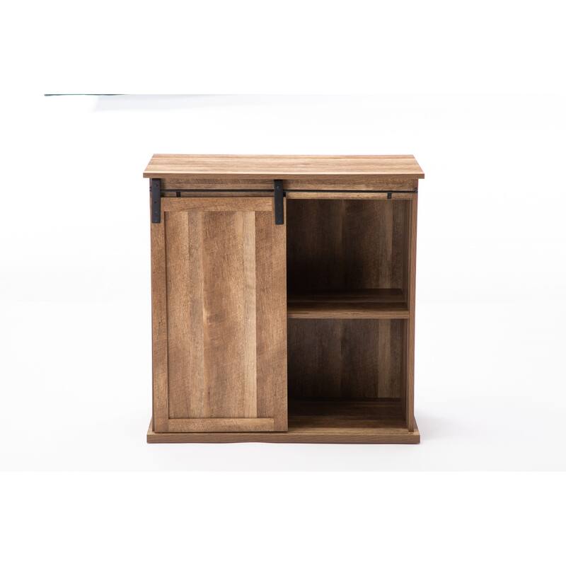 Carbon Loft Leguizamo Sliding Barn Door Wine Cabinet