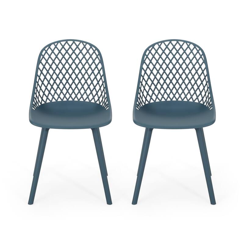 Lily Outdoor Modern Dining Outdoor Modern Dining Chair (Set of 2) by Christopher Knight Home - 18.00" W x 21.50" L x 33.20" H
