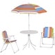 preview thumbnail 30 of 31, Outsunny Kids Folding Picnic Table and Chair Set with Removable & Adjustable Umbrella