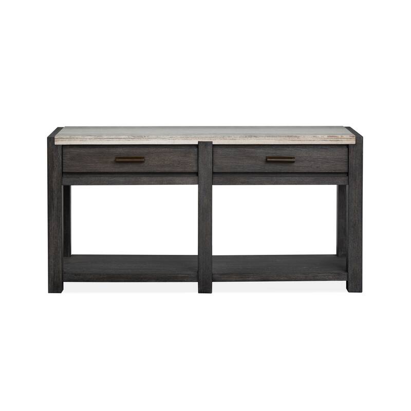 Magnussen Home Plum Creek Ravenwood Black Rectangular Sofa Table - 56''W x 17''D x 28''H