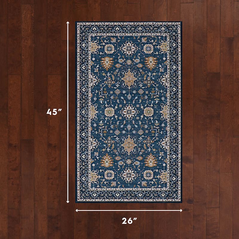 Laura Ashley Imagine Printed Chenille Washable Non-Slip Rugs